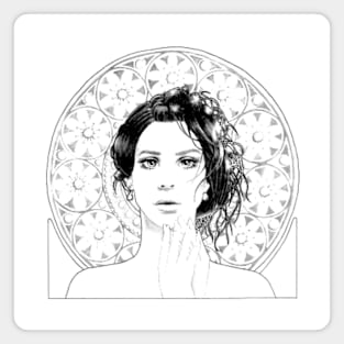 Lana Del Ray White Flower Magnet